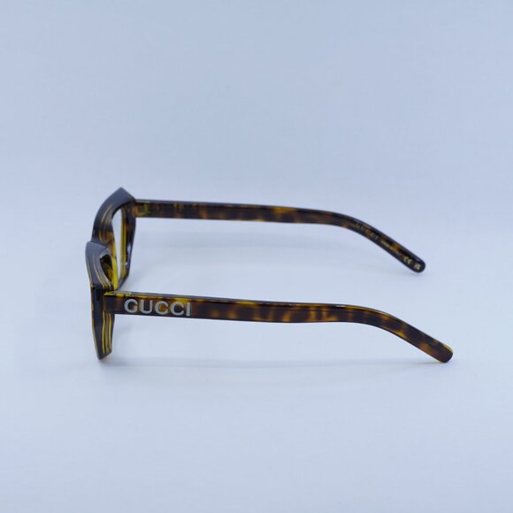 🕶️ New Gucci GG1720O 002 Eyeglasses - Spotted Havana with Yellow Frame - Picture 8 of 10